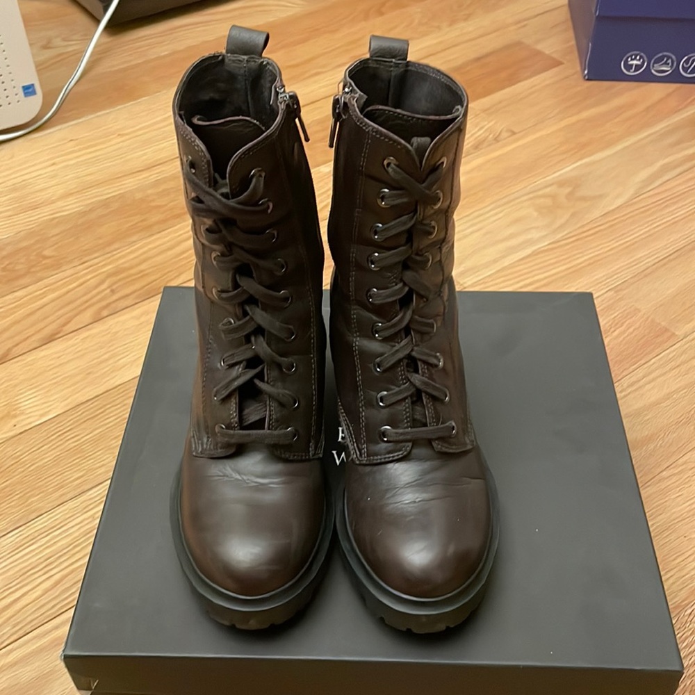 Barney New York Lug-Sole Leather Ankle Boots